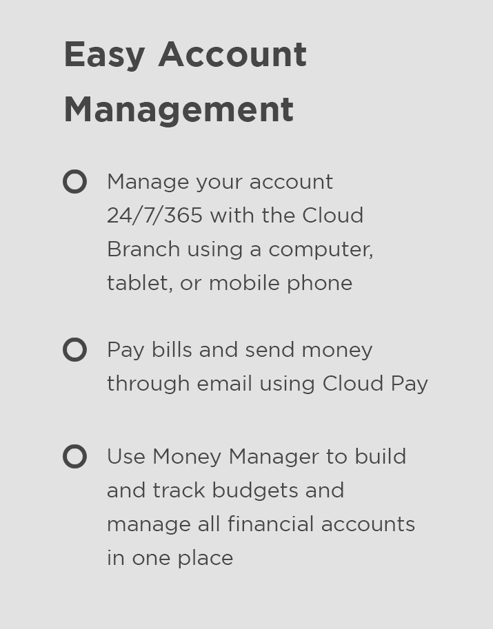 Perks of a checking account at Central Sunbelt - easy account management